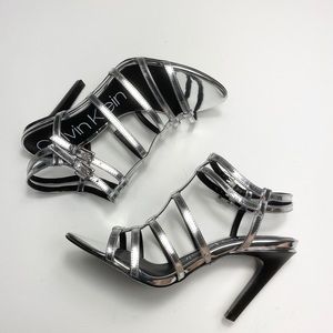Calvin Klein Silver heels / size 8.5- NWOT